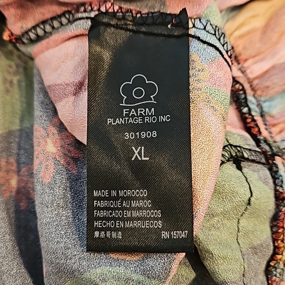 💕FARM RIO💕 Black Banana Sky Lenzing Ecovera Mini Dress XL - Picture 14 of 16